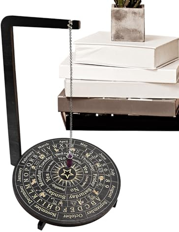Trähalsbandsdisplay – smyckeskristallställ för kristall, 1 st utsökt hållare för yogarum, meditationsko, trähylla med snidad bricka, zen-utrustning, hängpelare för skrivbord, vardagsrum och sovrum