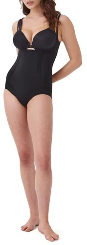 SPANX SPANXsculpt OnCore Open-Bust Brief Bodysuit - Sculpting Body Shaper for Women - Level 4 Compression - Adjustable Straps - Very Black - Large