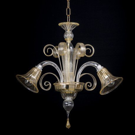 Artemis Mignon Murano Glas-Kronleuchter 3 leuchtet