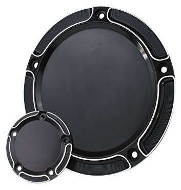 HDBUBALUS Motorrad Derby Abdeckung Timing Timer Point Cover 5 Löcher CNC für Harley Road King Softail Dyna FLHRS FLTFB