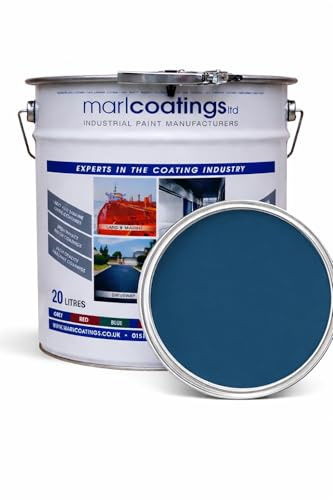 marlcoatings Heavy Duty Hardwearing Polyurethane Concrete Industrial (20L Dark Blue) Semi Gloss Floor Paint, Great for Garages, Car showrooms, Factories and Many other uses.