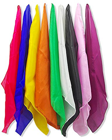 Enjoyer Magisches Seiden-Taschentuch Magier Jonglierschal Farbwechsel Schals Zaubertricks Bühne Magic Requisiten Classic Magia Toys Gadgets 5 Stück (15 x 15 cm)
