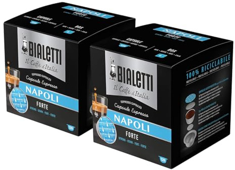 BIALETTI | Capsula Alluminio | Miscela: NAPOLI MULTIPACK | 128 pz | 2 PACCHI | TCBRT001 | BIABRT001 | UNOBRT001 | UNOMAC | TCMAC | MIXMAC