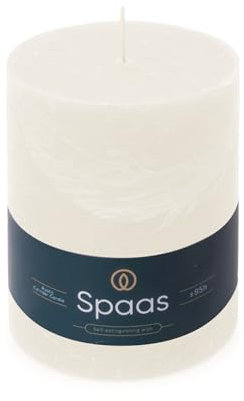 Spaas Rustik-Stumpenkerze, 100/130 mm, 95h, weiß