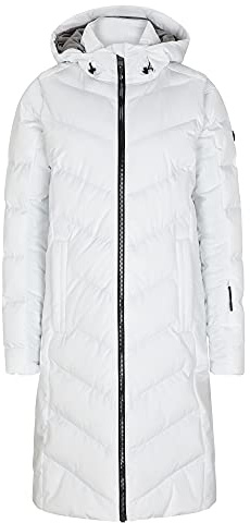 Ziener Damen Telse Winter-Mantel | Warm, Atmungsaktiv, Wasserdicht, Knielang (Weiß_40)