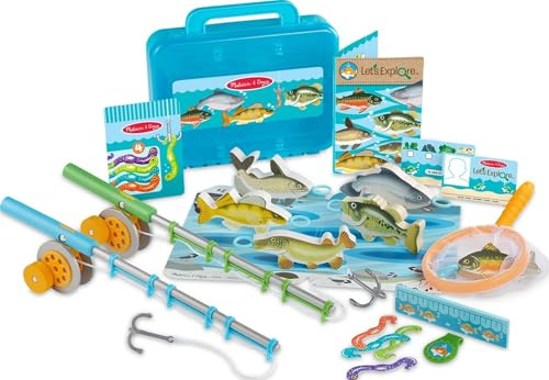 Melissa & Doug Let's Explore! Spielzeug-Angelset für draußen | Rollenspiel | Angelspielzeug für Kinder | 3+ | Geschenk für Jungen oder Mädchen - FSC zertifizierte