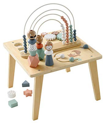 VERTBAUDET Spieltisch Regenbogen aus Holz, mehrfarbig, TU