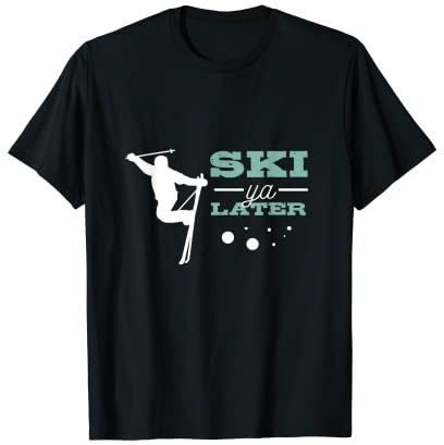 Cooles Skifahrer Ski Alpin Telemark Skifahren Skilehrer Logo T-Shirt