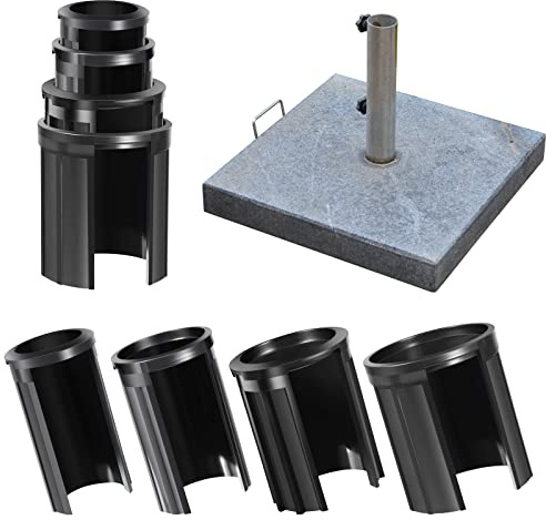 4 Stück Schirmstand Loch Ring Stecker Abdeckung Reduzierringe für Terrassenschirm Tischschirm Sonnenschirm Schirmstand Ersatzteil für Durchmesser 1, 1,3, 1,5 oder 2 Zoll Schirmstange