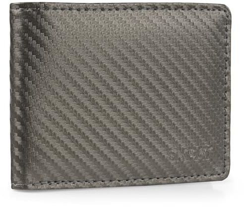 SKPAT - Portemonnaie für Jungen Teenager - Geldbeutel mit Jugendlichem Stil - Herren Portmonee - RFID-Schutz, Metallic-Grau