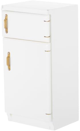 Healifty Mininevera a escala 1:12 Muebles de madera para casa de muñecas en miniatura Muebles para la cocina de muñecas (blanco)