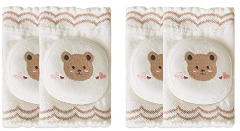 SONARIN Baby Knieschoner zum Krabbeln,2 Paar Anti Rutsch Elastische Baby Krabbelschoner Weiche Kleinkinder Beinschutz Krabbelhilfe Knieschützer für Baby Mädchen Junge 0-36 Monate