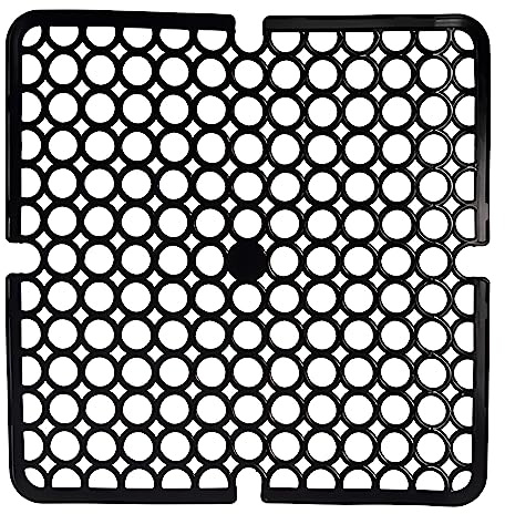 Kinvara SPÜLBECKEN Einlage 28x28cm eckig Spülbeckenmatte Spülbeckeneinlage Spülmatte Abtropfmatte Matte 4-Varianten 85 (Schwarz)