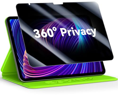 Esanik 360° Sichtschutz für iPad Air 13 Zoll M2 2024, Blickschutz für Panzerglas Displayschutz für iPad Air 13 Sichtschutzfolie 4-Way Privacy Screen protector