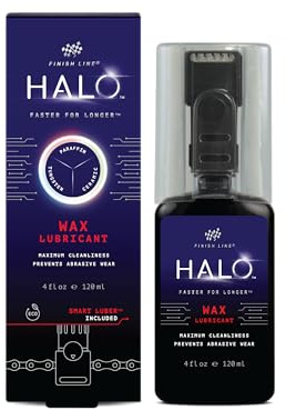 Finish Line HALO Wax Lube, premium kedjevax, flytande 120 ml flaska inkl. applikator, kedjefett för cykelkedja, smörjmedel med non-stick beläggning, e bike och cykeltillbehör, smörjfett