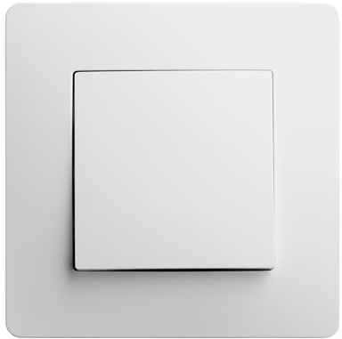 Debflex - Caly - Interrupteur Poussoir - Interrupteur Mural pour Commande d'Éclairage à Plusieurs Points De Contrôle - Commande Complète - ABS - Pose Encastrée - Blanc - 85 x 85 x 33 mm