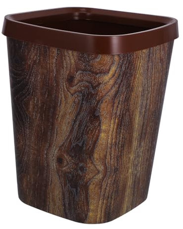 HOLIDYOYO Eleganter Küchen-transn-can-mülleimer Mit Holzmaserung Und Großem Fassungsvermögen Für Badezimmer Und Küche