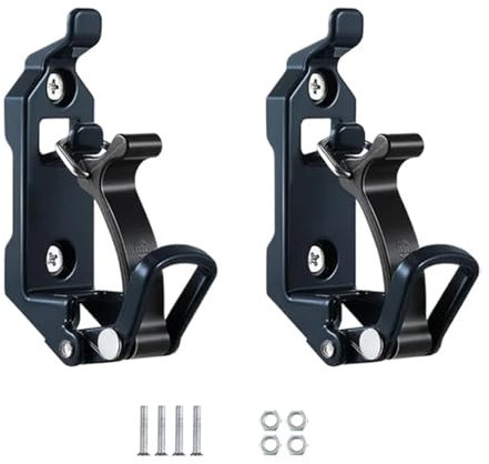 GSJNHY 2 stücke Halterungen Zubehör Quick Release Schaufel Halterung for Dach Rack Metall Gummi Klemme Wand Montage Kit Auto Zubehör(Black)