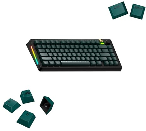 Glorious Gaming - GPBT Basics (PBT Keycaps), Totem Green, No Fade Dye-Sublimated, for Custom Mechanical Keyboards, Fits 100%, 75% 65% 60%, Fits ANSI & ISO, Supports Windows & macOS - English (US)