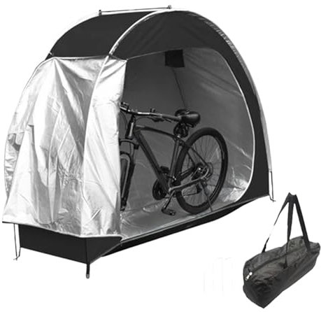 Fahrradzelt Außenaufbewahrung Wasserdicht 76,8x64,2x31,5 Zoll Fahrrad- und UV-Schutz Fahrradabdeckung Mit Fenster und Innentasche Einfache Montage