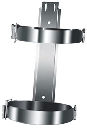 Mikikit Staffa Porta Estintore in Ferro, Supporto Argentato per Estintore Polvere 2kg, Montaggio a Parete, Stabile e Pratico per Auto o Negozio Stili multipli