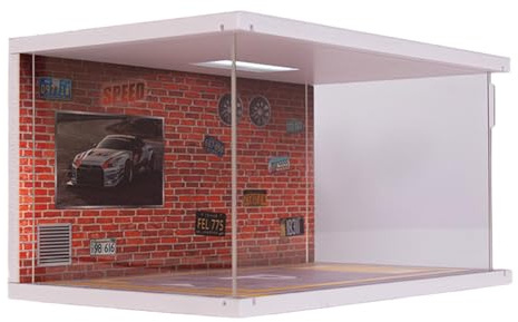 Modell Garage Toy,Modell Garage Toy Realistisk 1 32 Skala Liten Transparent