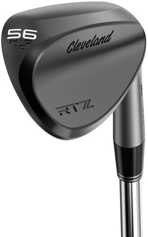Cleveland Golf RTZ BKS 56 Mid RH Cale pour Hommes, Noir satiné