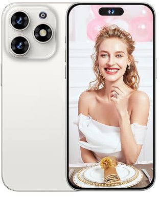 4G Dual SIM Unlocked Mobile Phones,4GB RAM/ROM 64GB,6.53 inch HD+ Display,Dual Camera Android 10,Face Unlock,BT,FM,GPS,WIFI,OTG,4600mAh Fast Charge (McM15PM(4+64GB)-White)
