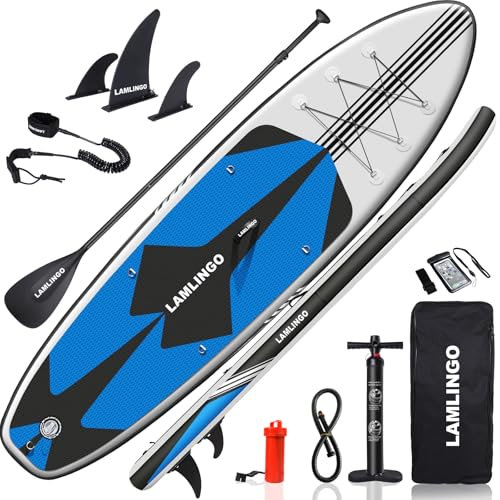 Rolimate SUP Board Paddle Board Dickes Stand Up Paddling SUP Board Set für Sport Rudern/Rucksack/Spule Leine/Leash/Mobiles Wasserdichtes Gehäuse