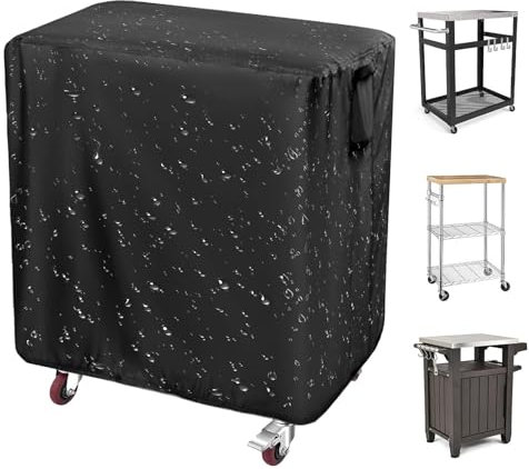 Vorbereitungswagen-Abdeckung – Outdoor-Tischabdeckung, wasserdichte Grillwagen-Abdeckung | Tragbare, robuste Outdoor-Esswagenabdeckung, langlebige Mehrzweckwagen-Schutzabdeckung für den Essenszubereit