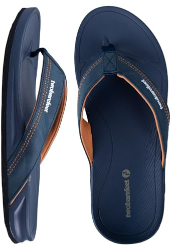 Two Bare Feet Men's Flip Flops – Comfortable Beach Sandals, Lightweight Slip-On, Durable Non-Slip Sole – Ideal for Summer, Holiday, Pool & Casual Wear