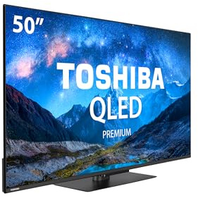 Toshiba 50QV3F63DG Premium QLED Fernseher 50 Zoll, 4K Ultra HD, HDR, Smart TV - (MEMC, Dolby Vision und Atmos, Bluetooth, Frameless Design)