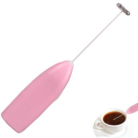 Batteur À Œufs Électrique, Puissant Mousseur À Lait, Fouet Mousseur Automatique Portatif, Fouet en Acier Inoxydable, Machine À Mousse de Lait Alimentée Par Batterie pour Café, Cappuccino, Frapp