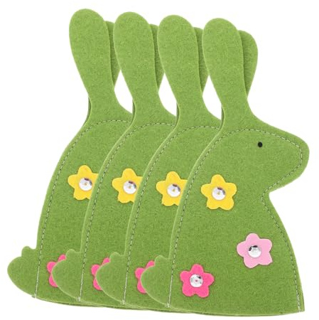 Ciieeo 4pezzi Copriuova Portatili Forma Coniglietta Sacchetti Per Uova in Non Decorazioni Per Feste Mano Copriuova Per Uso