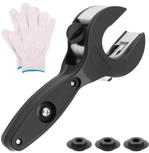 Ratschen Rohrschneider 8-29mm PVC-Rohrschneider mit 3 Stück Ersatz Klinge Präzision Rohrabschneider Klein für Edelstahl PVC Kunststoff Kupfer
