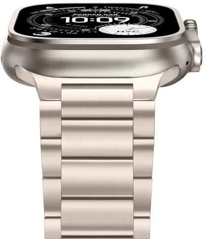 Anlinser Metallband Kompatibel mit Apple Watch Armband 49mm 46mm 45mm 44mm 42mm, Business-Armband aus Edelstahl für iWatch Ultra 3/2/1 SE Serie 11 10 9 8 7 6-1 (Polarstern)