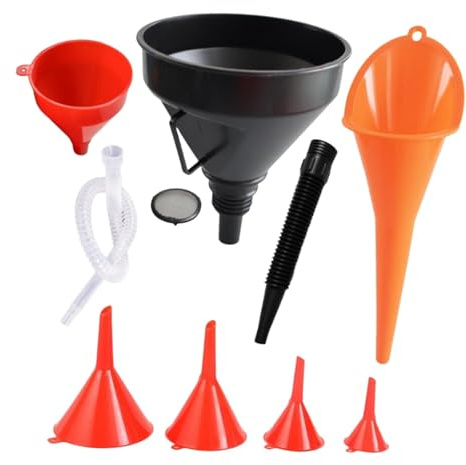 Oshhni Entonnoirs à pour Voiture, Outil de versement d' Moteur, entonnoirs à Large Ouverture Polyvalents pour Liquide et Eau, Accessoires pour