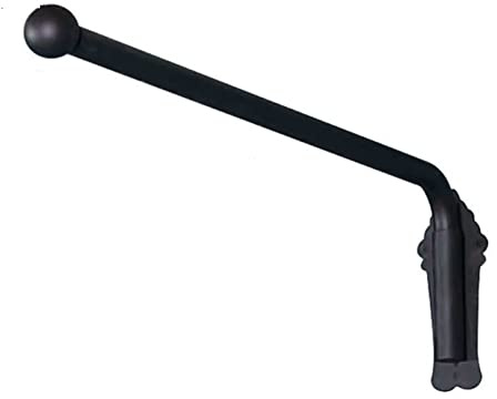Asta per tenda a braccio oscillante, in metallo, resistente, per tende con occhielli, rotazione di 180°