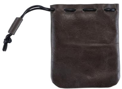 Durlo Bolsa de cuero con cordón – 10,5 x 0,8 x 12,2 cm para guardar monedas (para hombre y mujer)