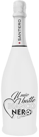 BRANDGIFT.IT Bottiglia Personalizzata Squadra Del Cuore Santero 958 Spumante Extra Dry Perlage Persistente Aromaticità Floreale Bottiglie Personalizzate Ottimo Regalo Per Brindisi Originali