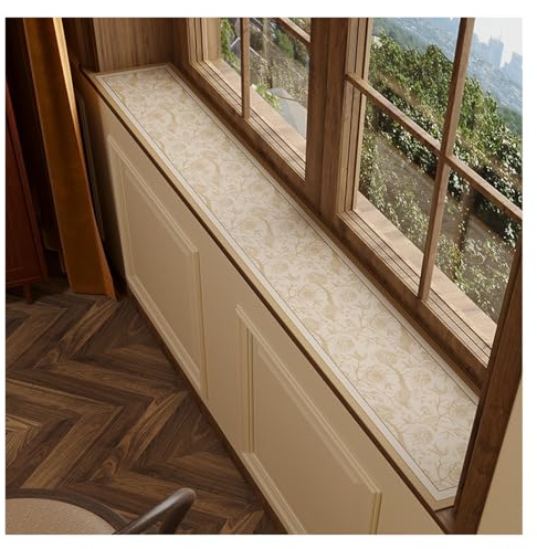 SHAARI Tappetino Davanzale Stretto, Copertura Antipolvere per Finestra A Bovindo, Lavabile In Lavatrice Ideale per Angoli Lettura, Balconi(A,50x160cm)