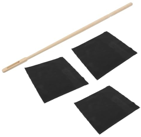 Varilla de Limpieza para Flauta Portátil 1 Juego Paño | Madera y Tela, Limpia el Interior del Tubo, Fácil de Lavar, Compatible Saxofón y Flauta