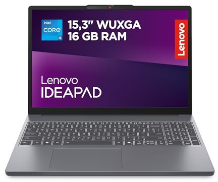 Lenovo IdeaPad Slim 3 Gen 10 – Ordenador Portátil 15.3 WUXGA (Intel Core i5-13420H, 16 GB RAM, 512 GB SSD, Gráficos Intel UHD, Wi-Fi 6, Sin Sistema Operativo) Teclado QWERTY Español - Gris Luna
