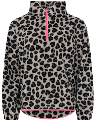 Zwillingsherz Damen Fleecetroyer Leo Classic – Fleece Pullover mit Reißverschluss, Animalprint, Warm & Weich