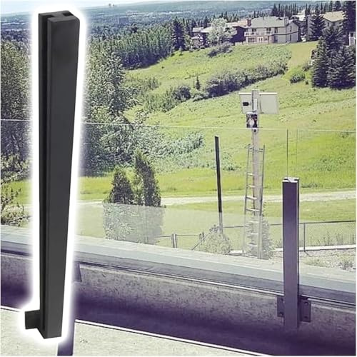CHZDPP Ringhiera per Scale Montante per balaustra in Vetro a Montaggio Laterale per Interni ed Esterni, Elemento per balaustra di Scala con Viti, con alloggiamenti per Morsetti(Mid Post,110cm/43.3in)