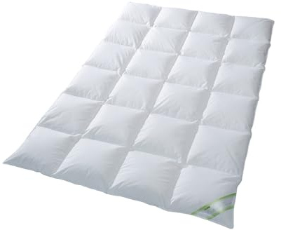 franknatur Daunendecke 155x220 Bettdecke 90% Daune Winterdecke Franzi-1 | extra warme Kassettendecke, mit neuen Gänsedaunen und Gänsefedern Klasse 1, Innenstege, waschbar, trocknergeeignet, Oeko-TEX