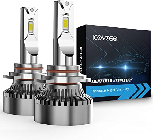 KOYOSO Ampoules 9012/HIR2 LED 20000LM 120W pour 12V Automobiles, 6000K Blanc
