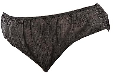 Wuwei Einweg Slips Vliesstoff, Unisex, einzeln Verpackt, schwarz, hautfreundlich, hygienisch