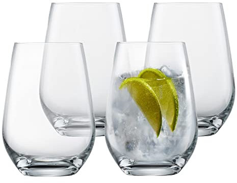 SCHOTT ZWIESEL Bicchieri da Gin Tonic Bar Special (set di 4), bicchieri lunghi a bulbo per gin tonic, bicchieri in cristallo Tritan lavabili in lavastoviglie, Made in Germany (art. 130003)