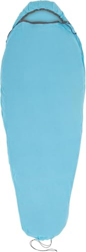 SEA TO SUMMIT - Breeze Coolmax Sleeping Bag Liner - Compact Mummy With Drawcord - Stuff Sack - Easy Care Bio-based Fabric & Odour Control - For Backpacking & Travelling in Humid Weather - Blue - 264g